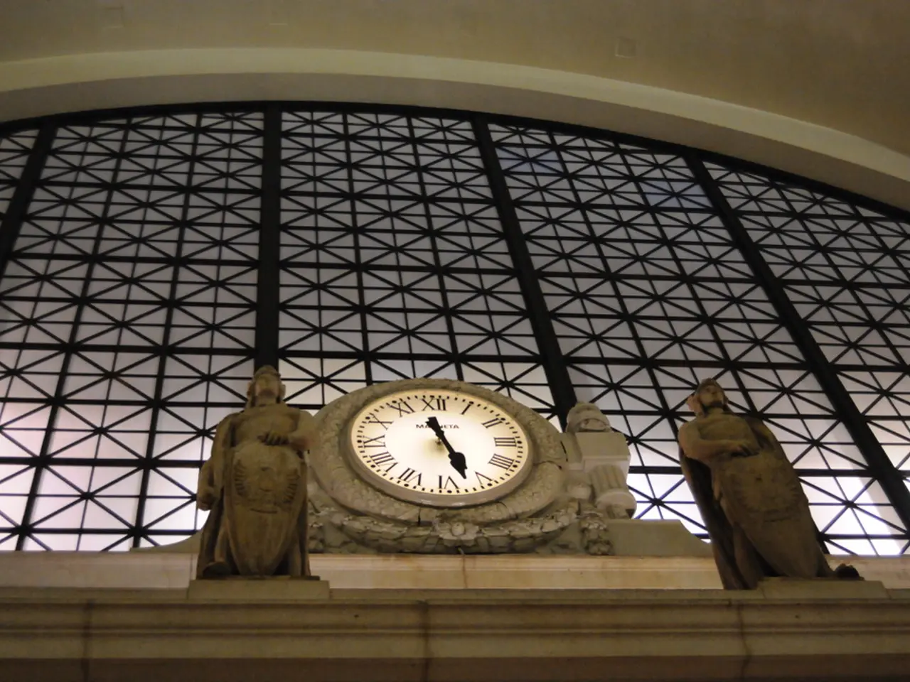 Time-Keepers' Ingersoll-Waterbury Mantel Clock, featuring traditional clock mechanics for display...