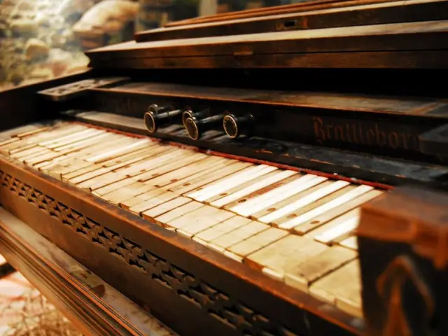 Steinway B piano from 1901, renowned across records by Elton John, David Bowie, and Fleetwood Mac,...