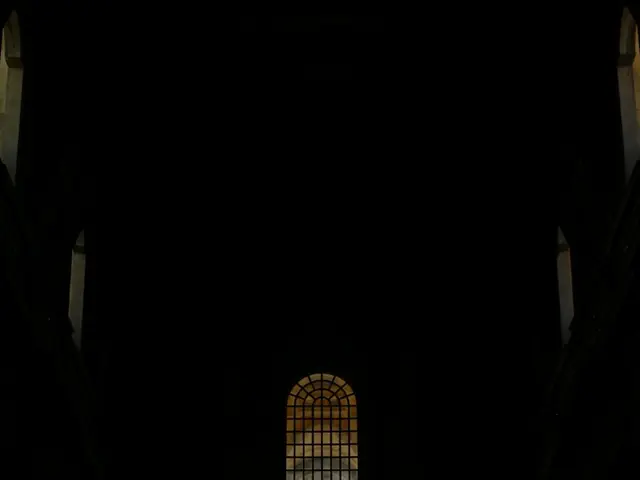 This is a dark image and we can see there are windows and a fence.